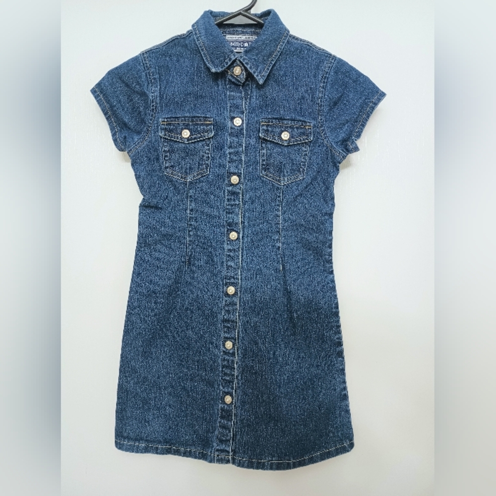 Limited Too Vintage Denim Dress Girl's Size 8